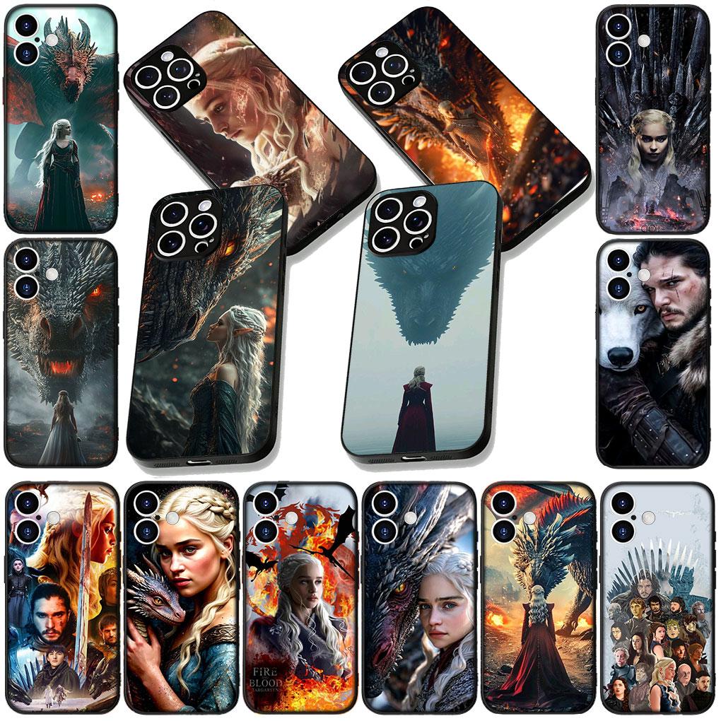 Poster Dragon Mother Thrones Phone Cover for Motorola Moto G86 G14 G35 G34 G45 G55 G64 G75 G85 G24 G15 G54 G57 Power Soft Case