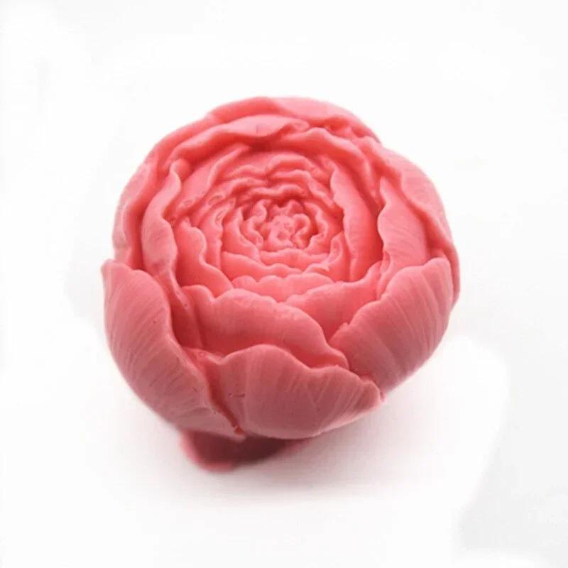 Creative Design 3D Rose Flower Silicone Soap Mold Candle DIY Cake Chocolate Candy Baking Mould Handmade Craft Pretty Flower Mold