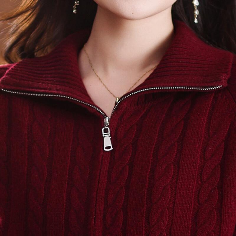 SNOWFLYING Women's Cable Knit Wool Cardigan