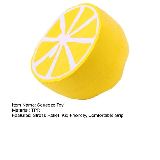 Fruit Squeeze Toy for Stress Relief TPR Slow-Rising Toy Realistic Food-Shaped Fidget for Kids Adults Portable Decompression Gadget Photography Prop