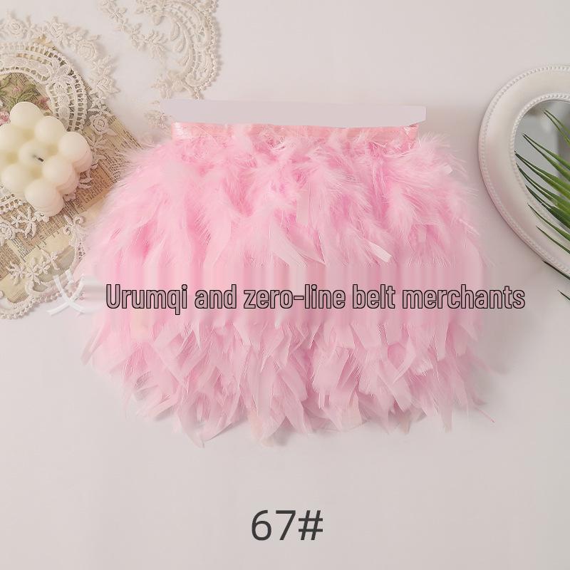 10-15CM Turkey Feather Trim for Clothing, DIY, and Jewelry Decor