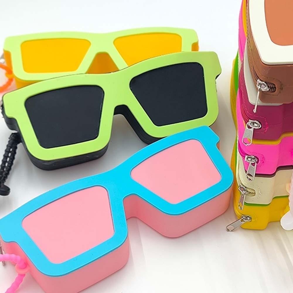 Food Grade Silicone Glasses Bag Vibrant Color Novelty Eyewear Organizer Desk Storage