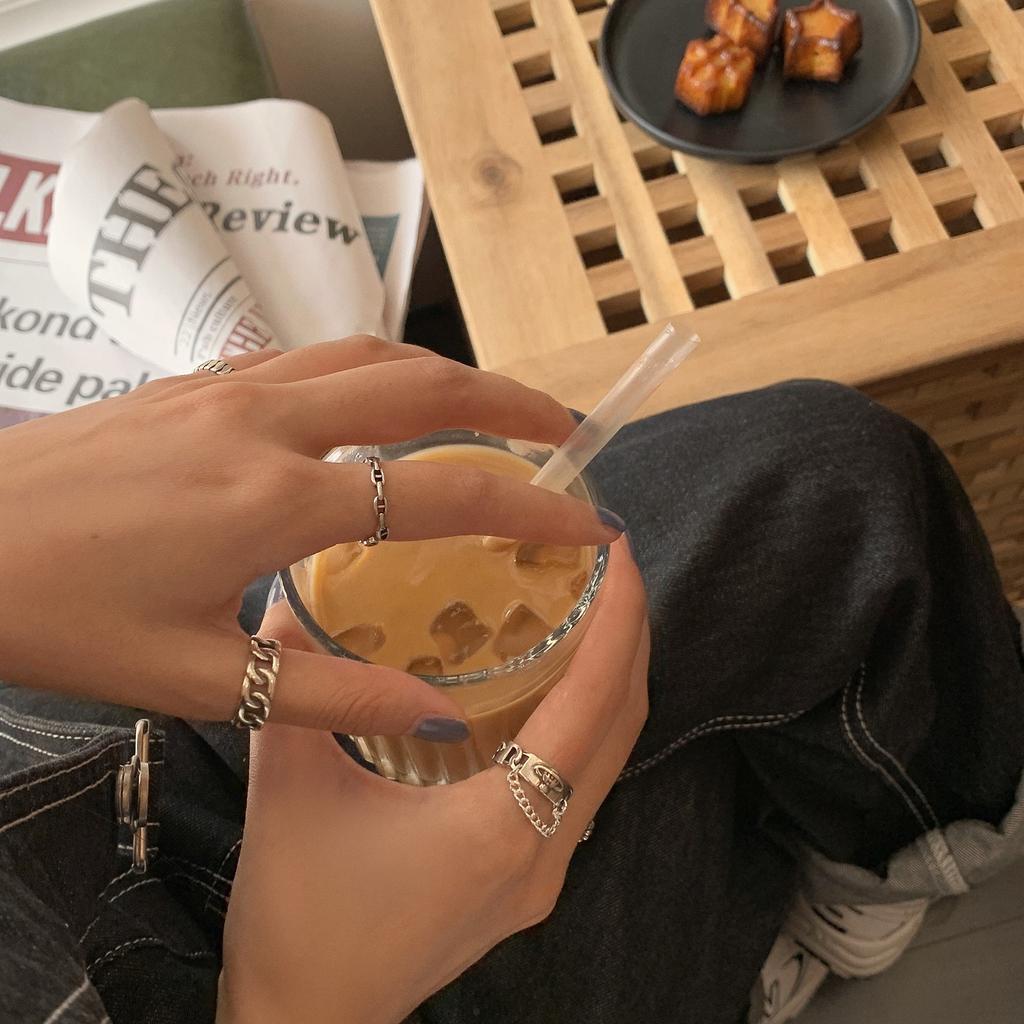 Sterling Korean Silver Ddp Trendy Adjustable Open Ring For Women Accessory Stylish