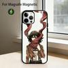Anime Attack on Titan Phone Case For iPhone17,16,15,14,13,12,11 Plus,Pro Magnetic with Magsafe Wireless Charging