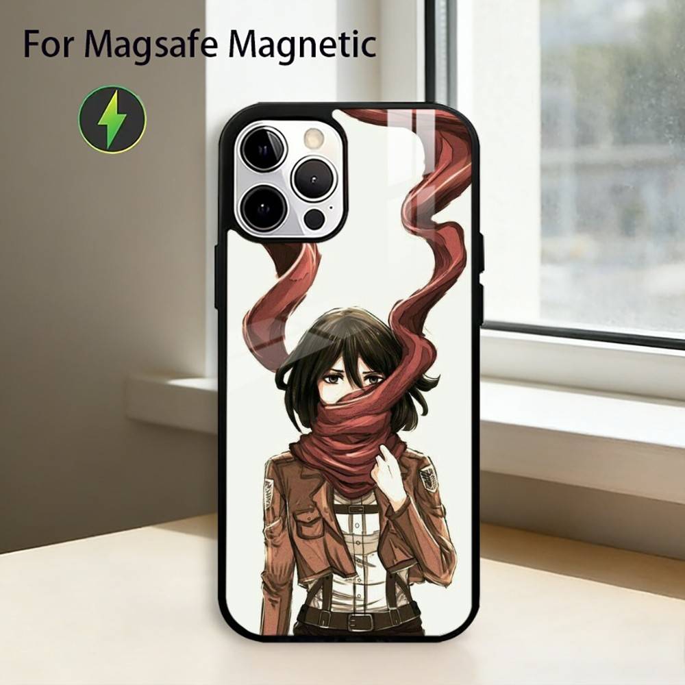 Anime Attack on Titan Phone Case For iPhone17,16,15,14,13,12,11 Plus,Pro Magnetic with Magsafe Wireless Charging