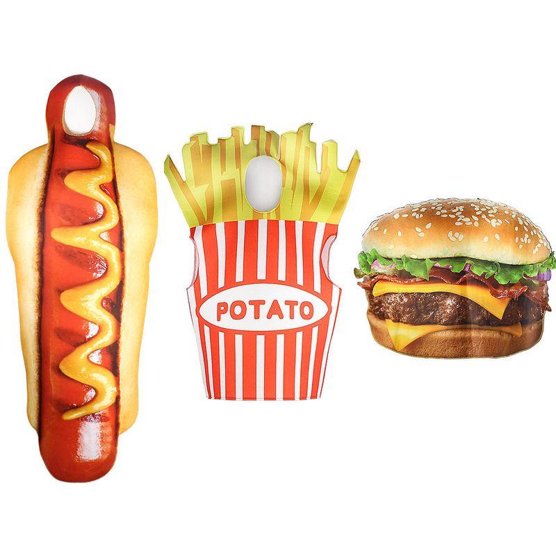 Adult Style French Fries Hamburger Sausage Performance Props Clothes Halloween Masquerade Cosplay