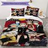 Soul Eater Pattern Bedding uilt Set uilt Cover Pillowcase Home Decoration Birthday Gift (1 * duvet cover + 2 * pillowcase without core)173