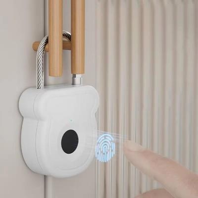 Keyless Waterproof Smart Padlock 0.5sec Unlock ABS Material Keyless Lock Anti-theft USB Charging Fingerprint Lock Drawer