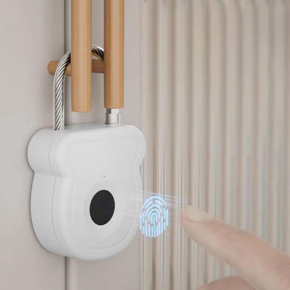 ABS Material Smart Padlock Waterproof Fingerprint Lock Fingerprin Keyless Lock Backpack