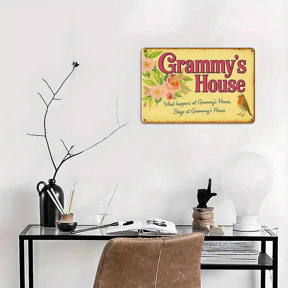 1pc Grandma-Themed 8x12 Inch Aluminum Sign - Grammy House Vintage Wall Art for Home Living Room Decor