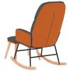 Rocking Chair with Footstool Dark Grey Fabric