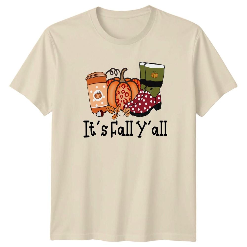 Its Fall Yall Unisexs TShirt Pumpkin Spice Fall Thanksgiving Gift For Her