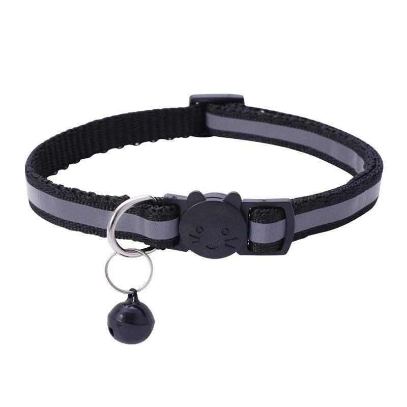 Reflektierendes Katzenhalsband mit Sicherheits-Aufreißverschluss und Glöckchen