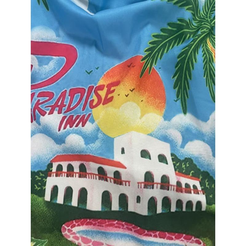 Women's Clothing, Printed, Lantern Sleeves, Waistband, Shirt Skirt, Waist Cinching, Dress