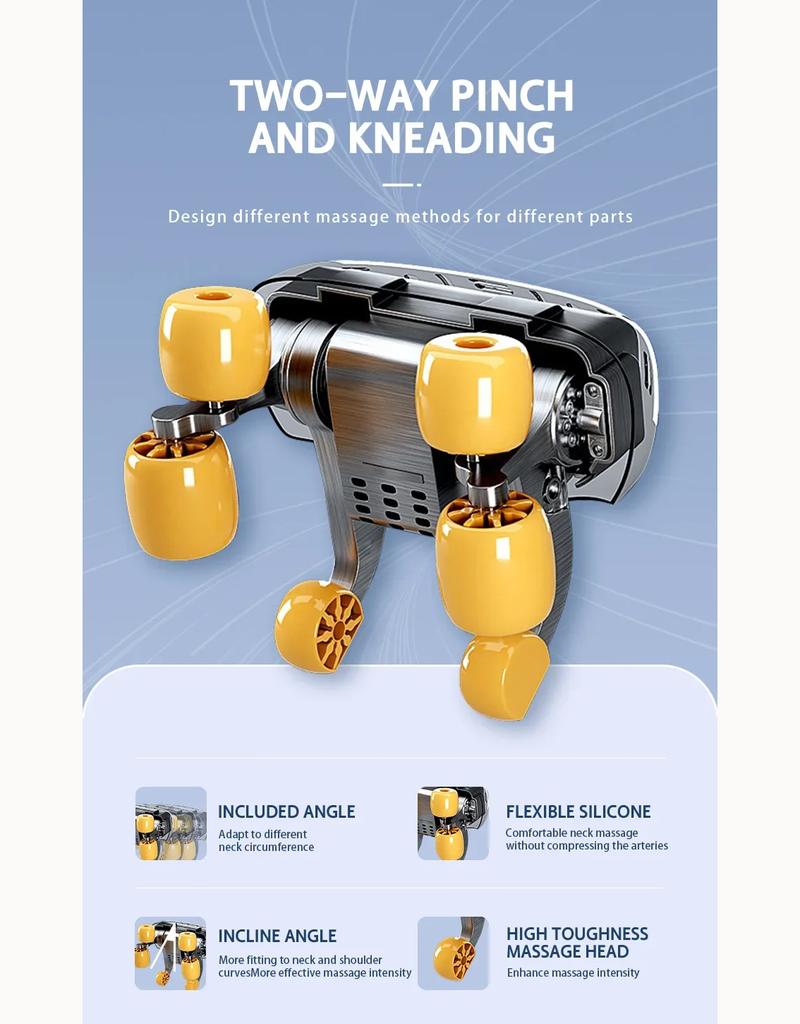 Portable Mini Relaxer Dredge Kneading Smart Electric Wrap Heated Trapezius Muscle Neck Multifunctional Shiatsu Massage Shawl