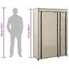 Faltgarderobe Creme 110 x 45 x 175 cm Stoff