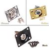 Metal Output Input Jacks Plate Screws Guitar Replacement Parts 1/4 Inch Square