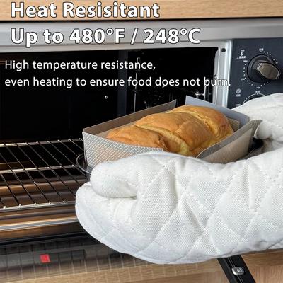 Silicone Bread Loaf Pan Liners, Reusable Nonstick Long Tab Handles Bread Pan Baking Mats, Bread Pans, Heat Resistant
