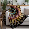 Colorful Abstract Rainbow Geometric Pattern Fleece Blanket Sofa Throw Bedding Home Decor Gift