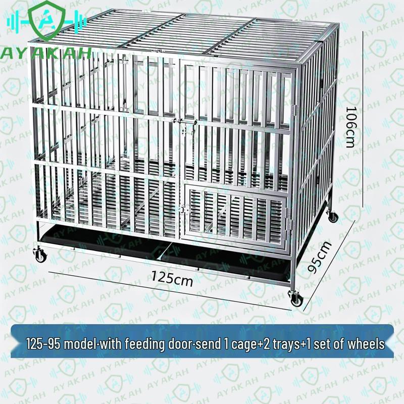 AYAKAH Stainless Steel Dog Cage