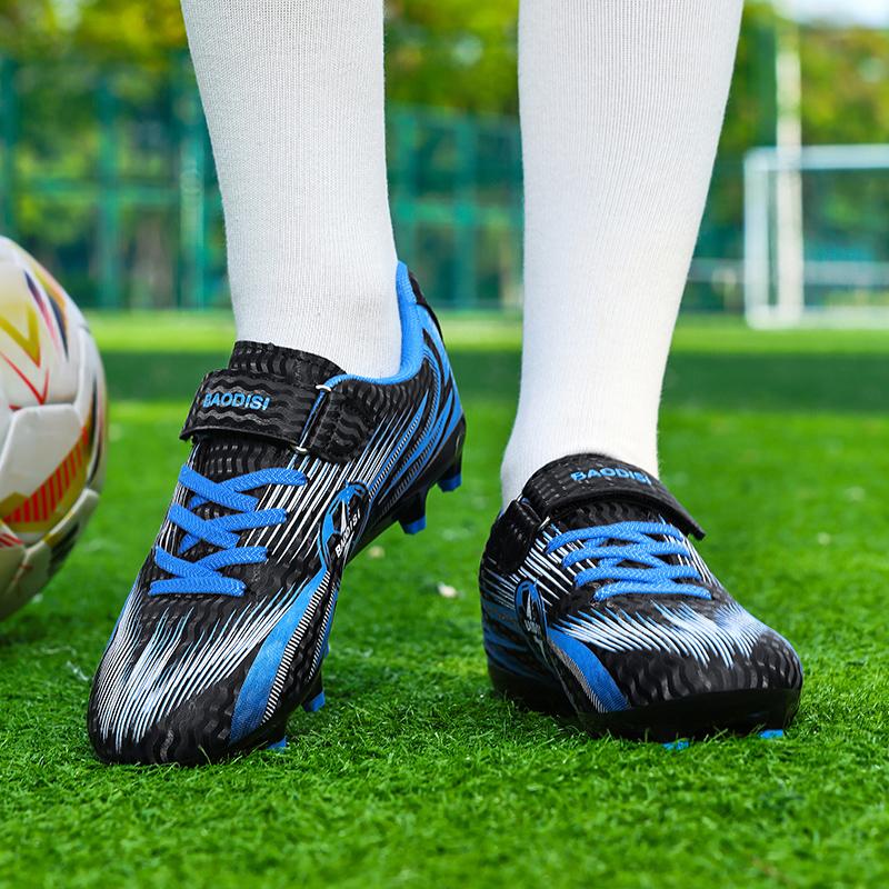 28-39 Boys Football Boots AG/TFSpike Rubber Soft Sole Kid's Professional Artificial Turf Training Football Boots for Girls
