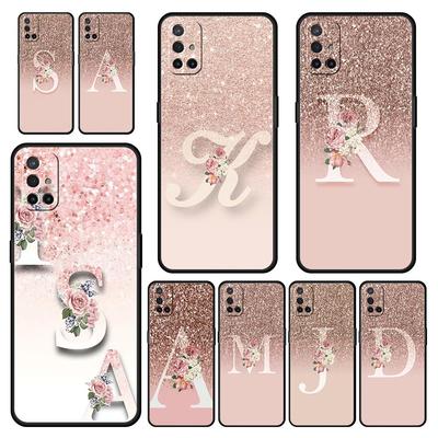 Phone Case For OnePlus 12 11 10 9 Pro 9T 12R 10R 9R 9RT 10T 8T 8 7 6T 7T Nord 2T CE 2 5G N10 N100 Cover Letter Pink Shiny M R