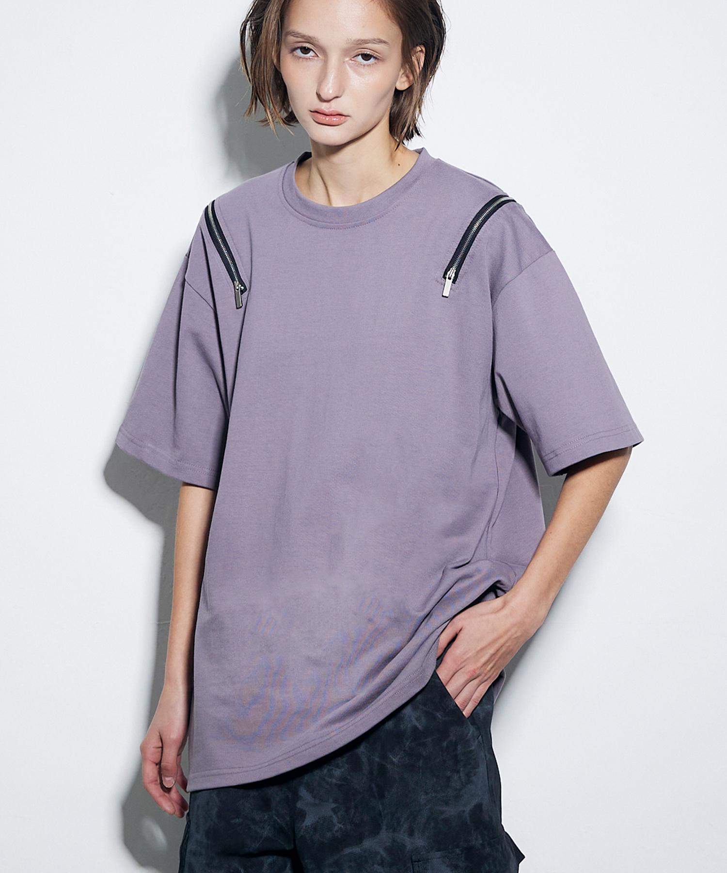 Episode Untitled Double Zipper T-Shirt_Purple Purple/2