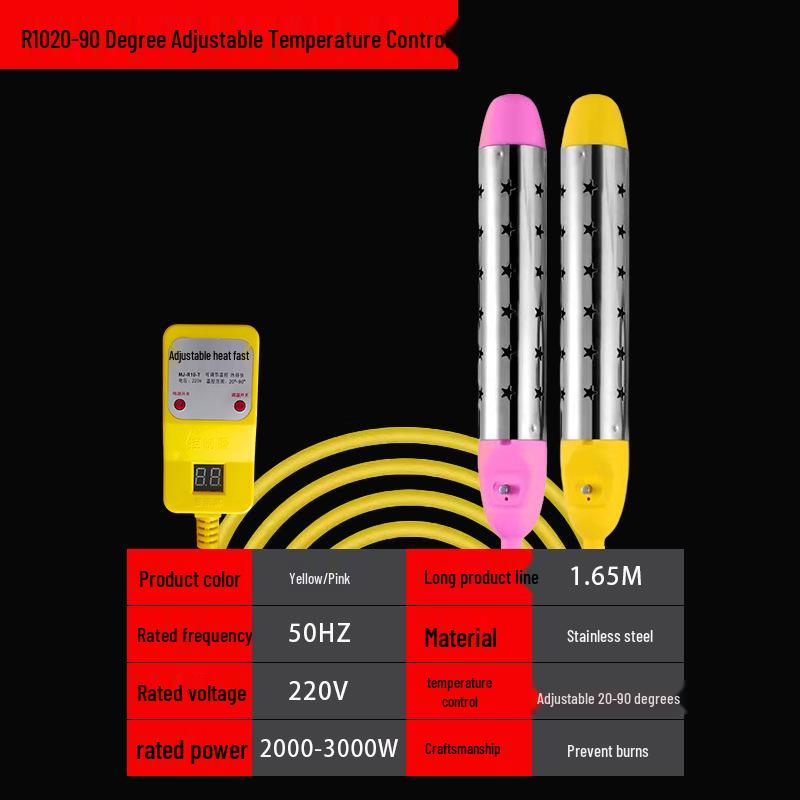 Rapid Heat Water Boiler Stick with Auto Shut-Off - Safe Electric Heater for Bathing and Household Use