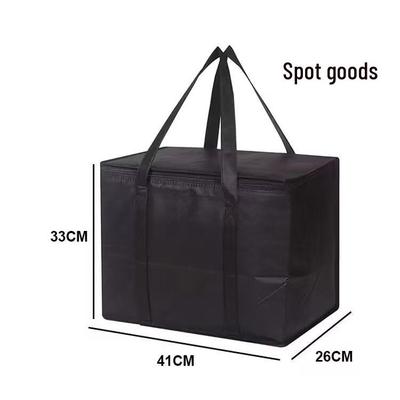 Non-Woven Long Handle Insulated Lunch Bag with Aluminum Foil