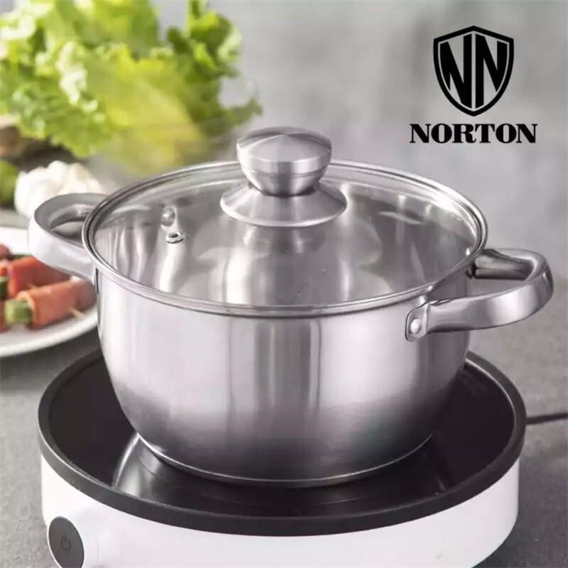 NORTON 3TJY022 Stainless Steel Double Handle Soup Pot