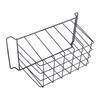 2 Pcs Freezer Wire Storage Basket PE Coated Hanging Rack Organizer Bin Black for Refrigerator Shelves