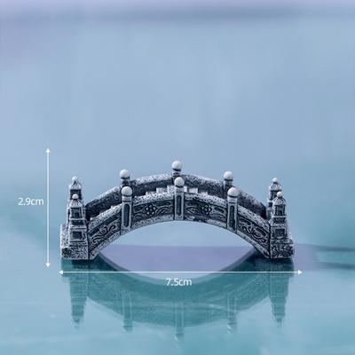 Micro View Water Pavilion Bridge Landscape Gardening Bonsai Tea Table Accessories Crafts Decoration