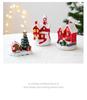 NUCHI Christmas Festival Mini Resin Tree and Santa House Ornaments