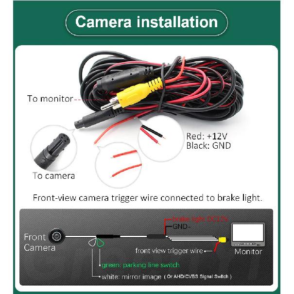 CCD AHD 1080P Vehicle Logo Front View Camera For Toyota Avensis Crown Reiz Prius Prado Camry Yaris Corolla Hilux