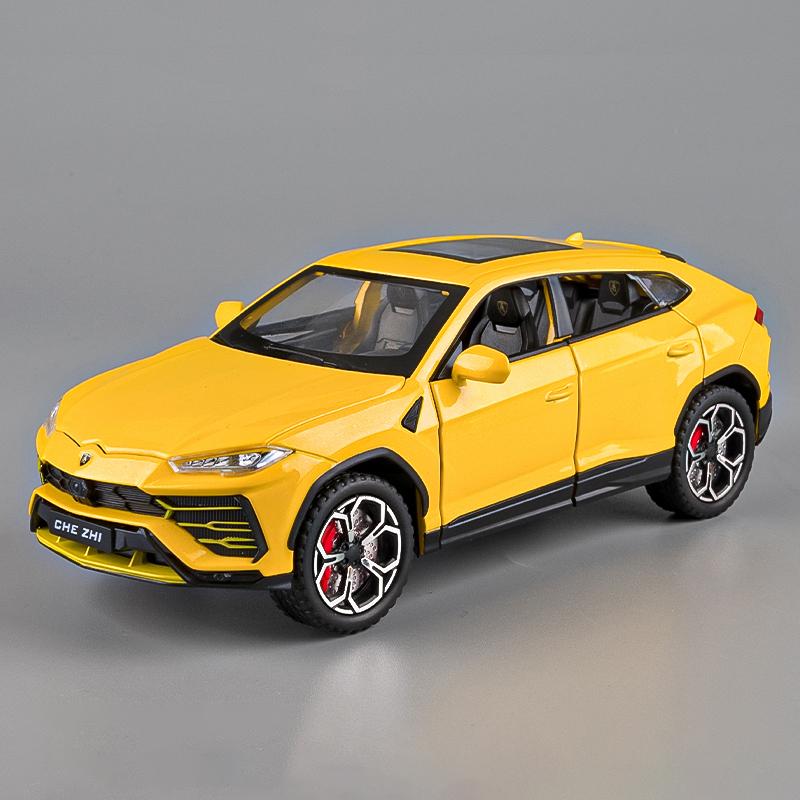 1/24 Lambos URUS Bison SUV Coupe Alloy Car Model Sound and Light Simulation Car Decoration Collection Toy Gift
