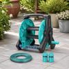 Hose Reel Cart with Automatic Rewind Mechanism Outdoor WallMountable Trolley To