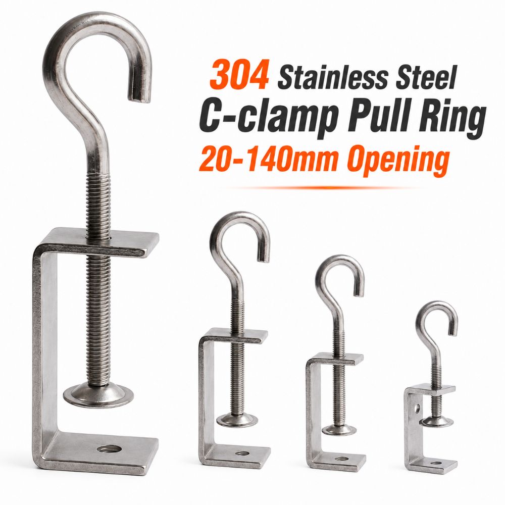 Pull Ring C-clamp Adjustable Fixed Holder Clip High Quality Square Clamp Hardware Fasteners