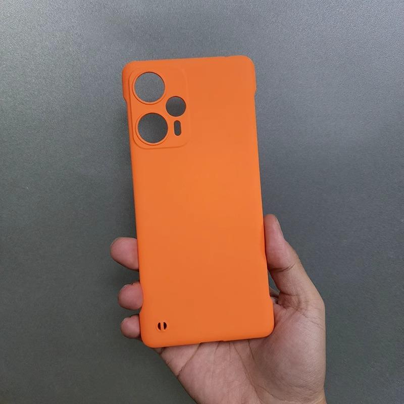 

Тонкий однотонный чехол без рамки для телефона Xiaomi Poco X6 M4 Pro Redmi Note 14 Pro 13 Pro+ 12 Pro с защитой от ударов и рассеиванием тепла Redmi Note 14 Pro 5G оранжевый