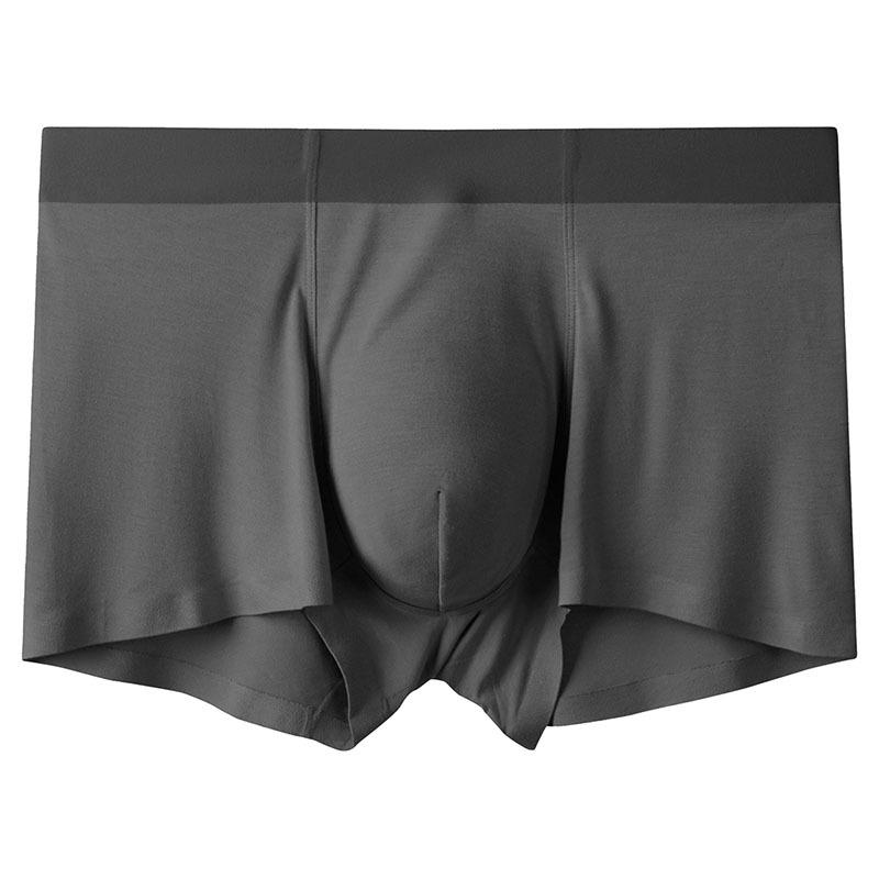 Men's Flat Underwear with Seamless and Seamless Feel Mid Waist Cool and Breathable In Summer