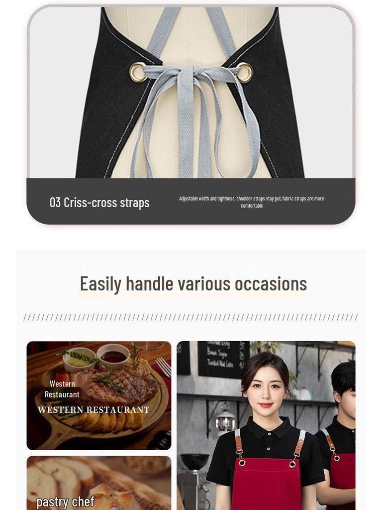 Waterproof Oil-Proof Chef Apron with Logo Print - New Style for Catering and Work