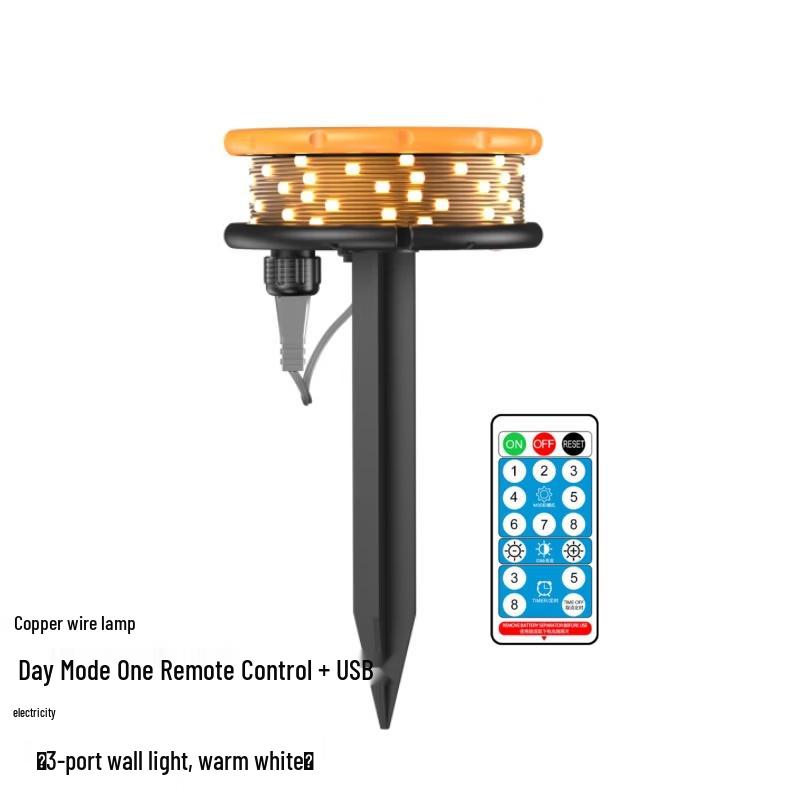 Светодиодная гирлянда на медной проволоке для улицы на солнечных батареях