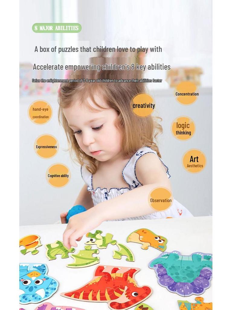 Large Handheld Jigsaw Puzzle Gift Set for Kindergarten - Class Prize or Souvenir Toy