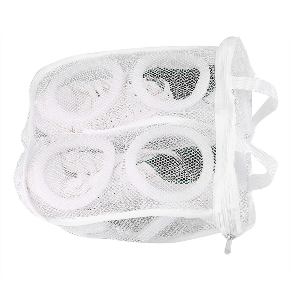 Foldable Laundry Washing Bag Polyester Shoe Wash Bag Travel Storage Mesh Laundry Bag  Camping