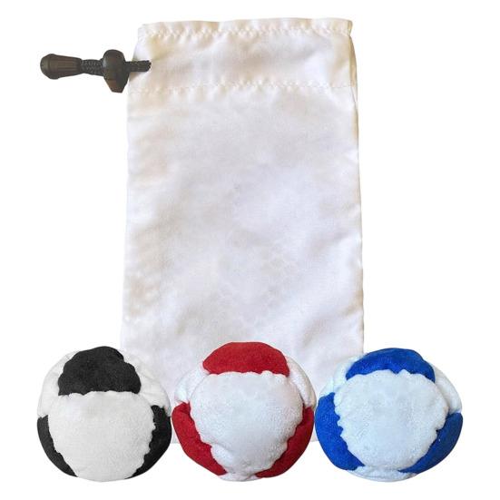 World Footbag, Handwoven Juggling Balls for Kids Adults, Soft Stress Relief Toy for Outdoor Party Game Entertainment