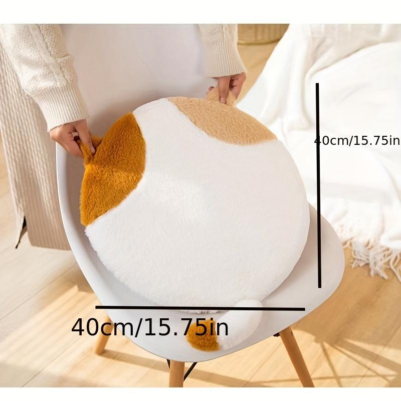 Cartoon Cat Memory Foam Chair Cushion - Art Deco Soft Washable Zippered Cover Multi-Use Floor Cushion for Office/Dorm/Car