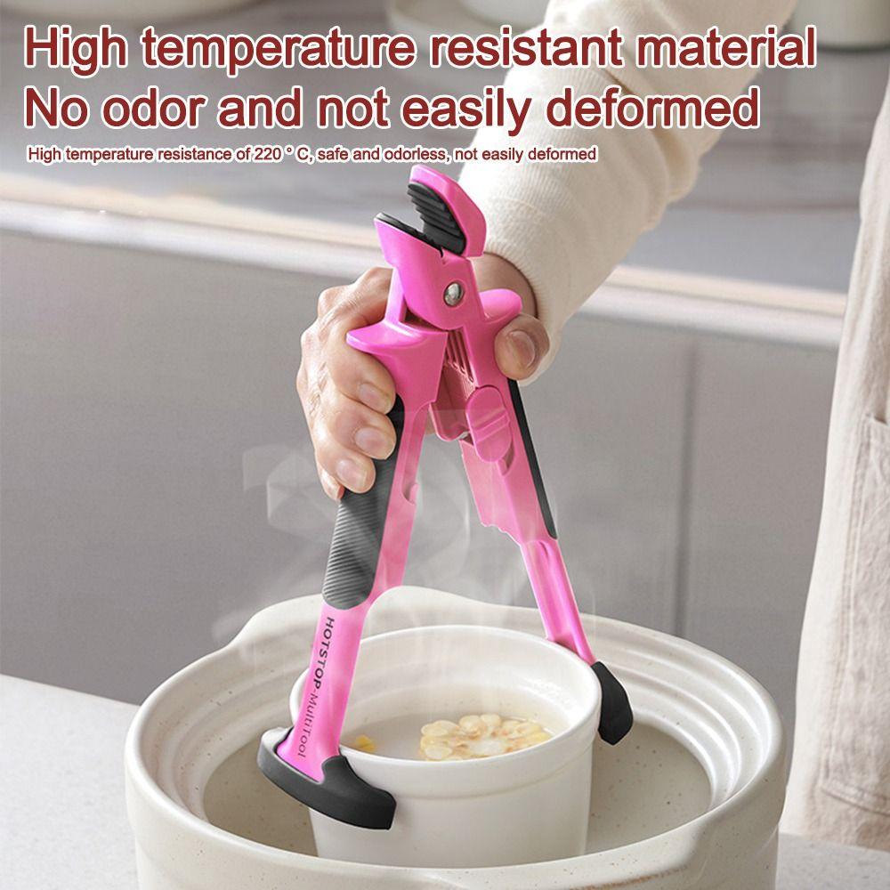 Non-slip Kitchen Bowl Clip 2in1 Anti Scalding Holder Kitchen Bowl Dish Clip  Kitchen Gadget