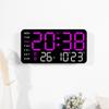 Large Digital Wall Clock With Led Display With Date Temperature Timer Humidity Week For Living Room Bedroom Gift For Seniors