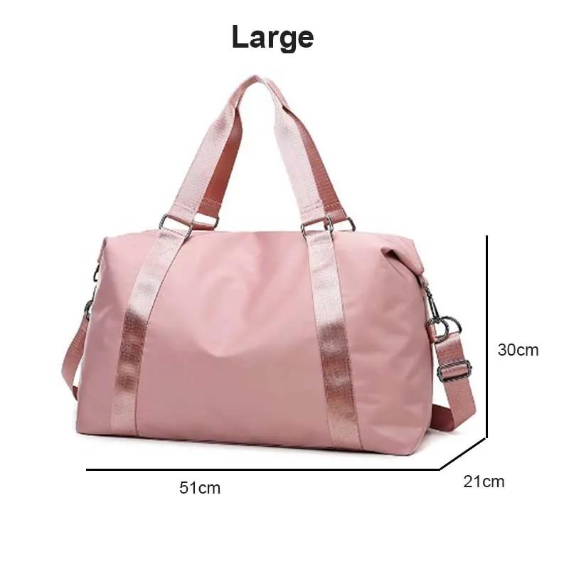 Große Damen-Reisetasche Multifunktionale Sporttasche Handtaschen Nylon Wasserdichte Umhängetasche Damen Nass-Trocken-Taschen Sporttaschen