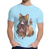 Summer Man T Shirt Mysterious Girl Kitsune Good Cotton Round Collar Cartoon Design T