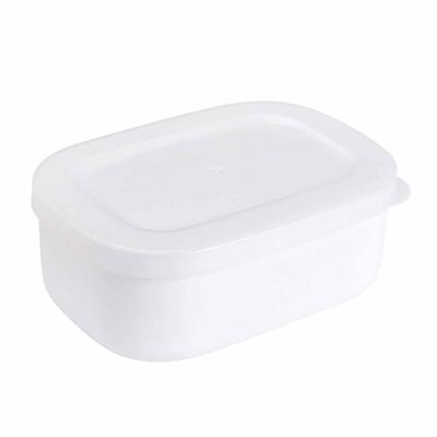 Food Storage Container Mini Lunch Case Portable Bento Box 280ml White for Office Students